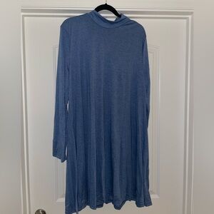 Blue Long Sleeve Dress